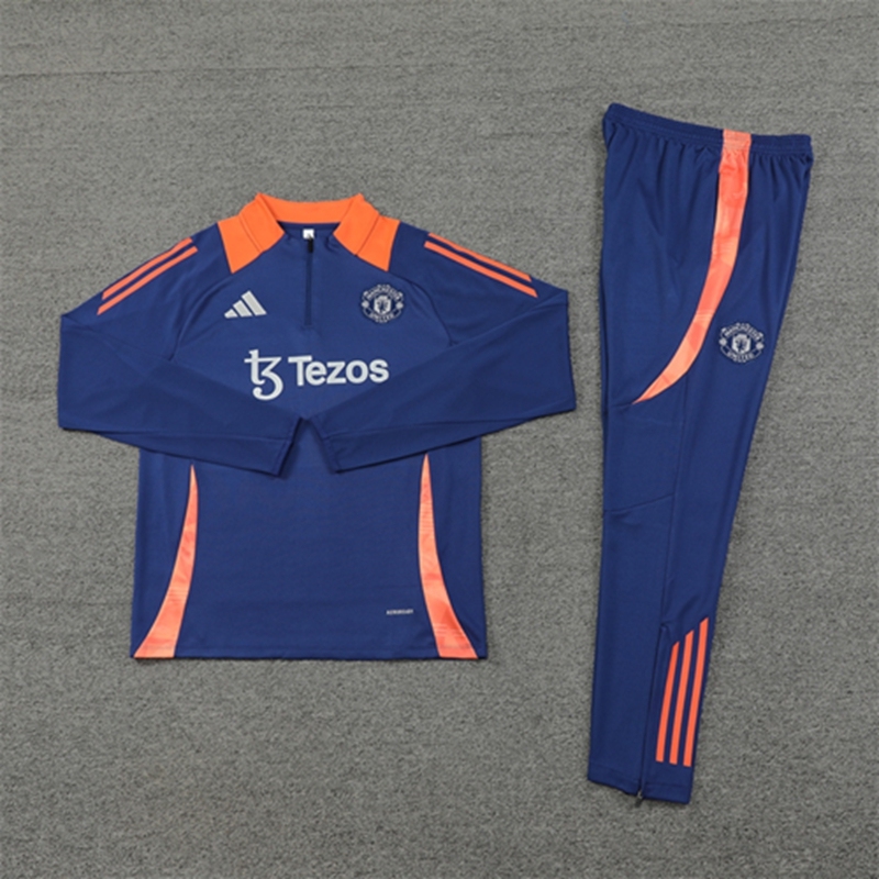 2024-25 Manchester United Royal Blue Long Sleeve Training Suit