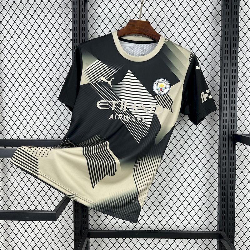 2025-26 Manchester City Black and yellow concept version Football jersey