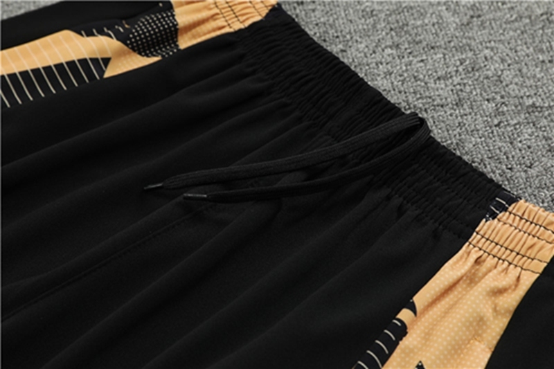 2024-25 Real Madrid Black and Gold Long Sleeve Training Suit