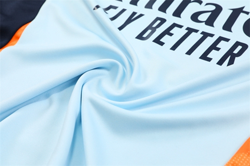 2024-25 Real Madrid Light Blue Long Sleeve Training Suit