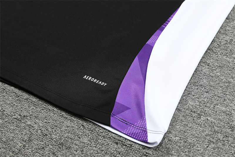 2024-25 Real Madrid Black/Purple Long Sleeve Training Suit
