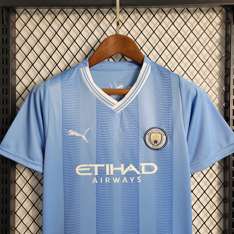 2023-24 Kids Manchester City Home Football jersey