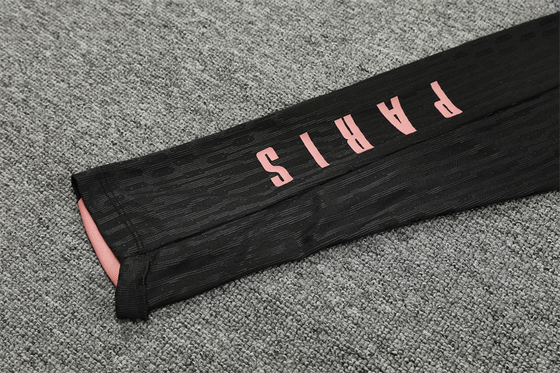 2024-25 PSG Jordan Paris Black with Pink 【Player】 Long Sleeve Training Suit