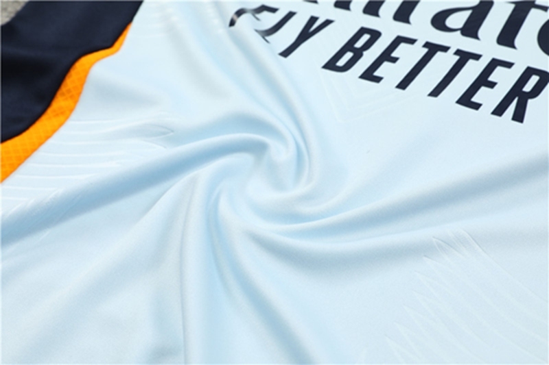 2024-25 Real Madrid Light Blue Long Sleeve Training Suit