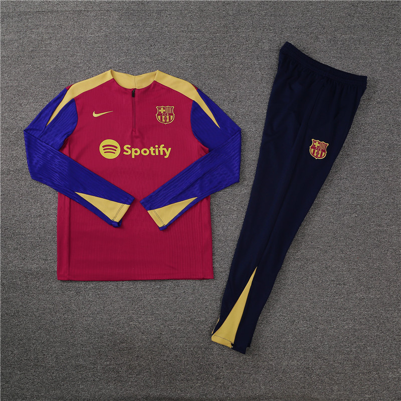 2024-25 Barcelona Half-Pull Training Suit Jersey Set