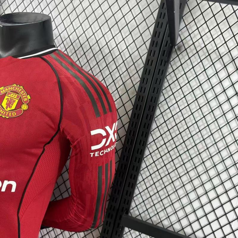 Player 2025-26 Manchester United Home Long sleeve Football jersey