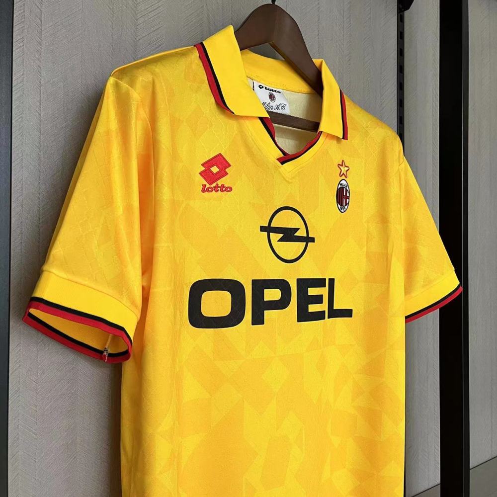 Retro 1995-96 AC Milan away BAGGIO BARESI VIEIRA  ALBERTINI Football jersey