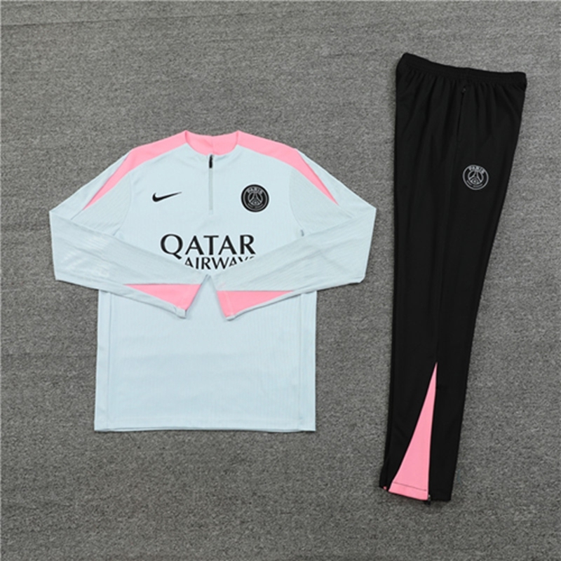 2024-25 PSG Paris Light Grey Long Sleeve Training Suit