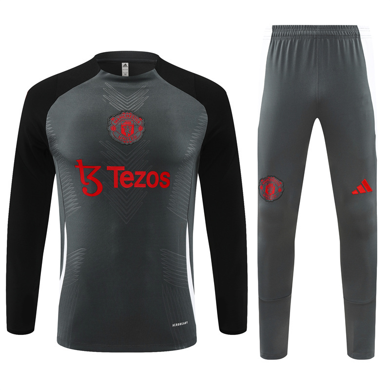 2024-25 Manchester United Dark Grey [Player] Long Sleeve Training Suit