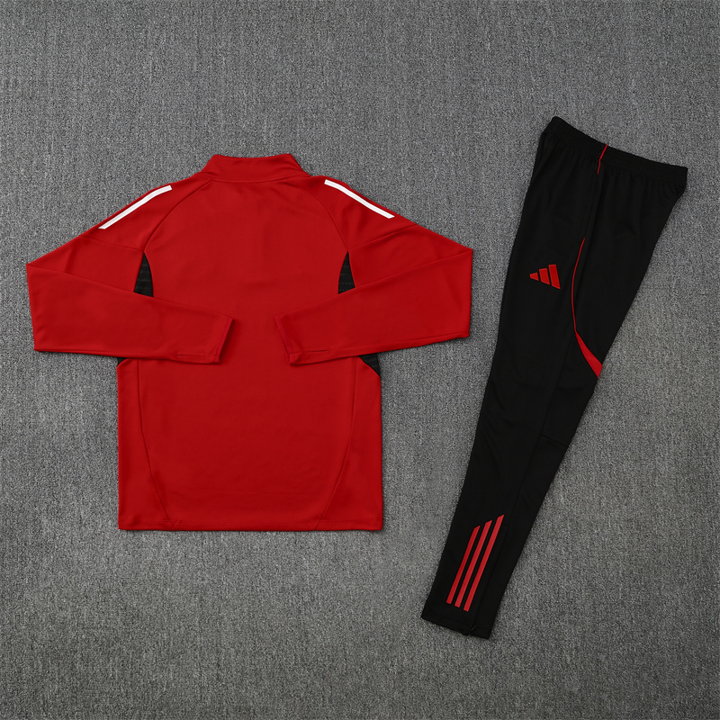 2025-26 Manchester United Red Long Sleeve Training Suit