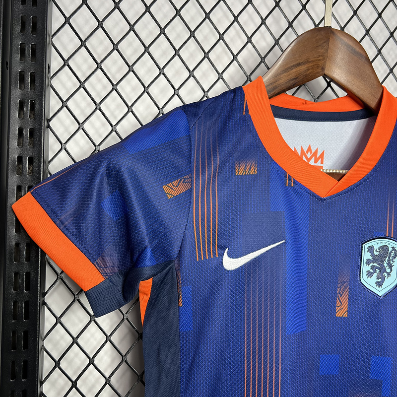 2024-25 Netherlands Away kids Football jersey