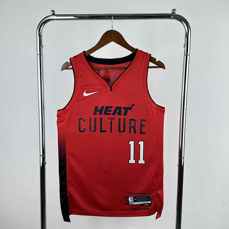 2025 NBA Miami Heat 11 JAQUEZ JR. Basketball Jersey