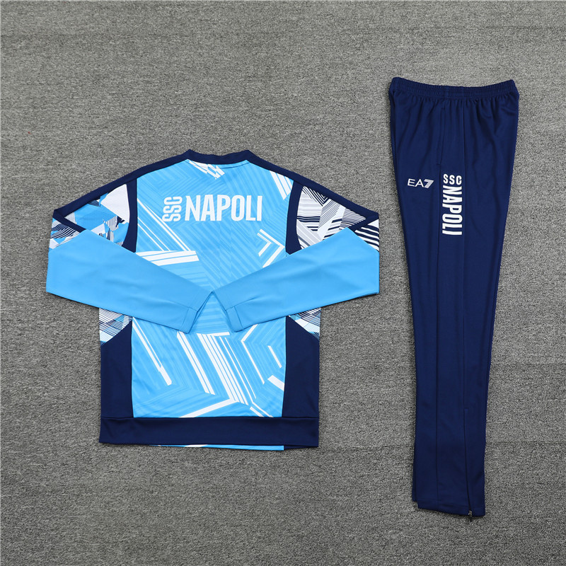 2024-25 Napoli Kids Half-Pull Training Suit Football Shirt Set