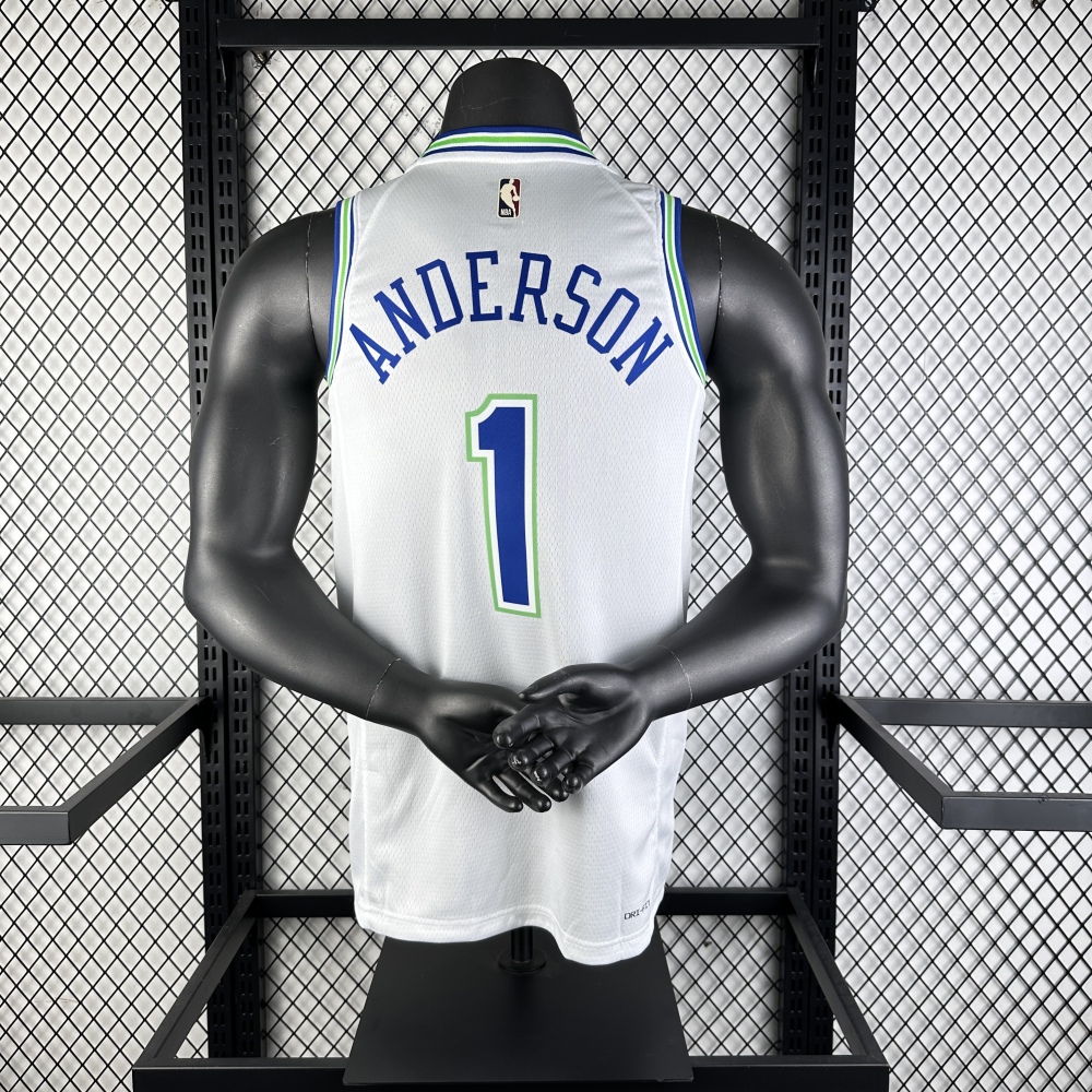 2024 NBA Minnesota Timberwolves 1 Anderson Basketball Jersey