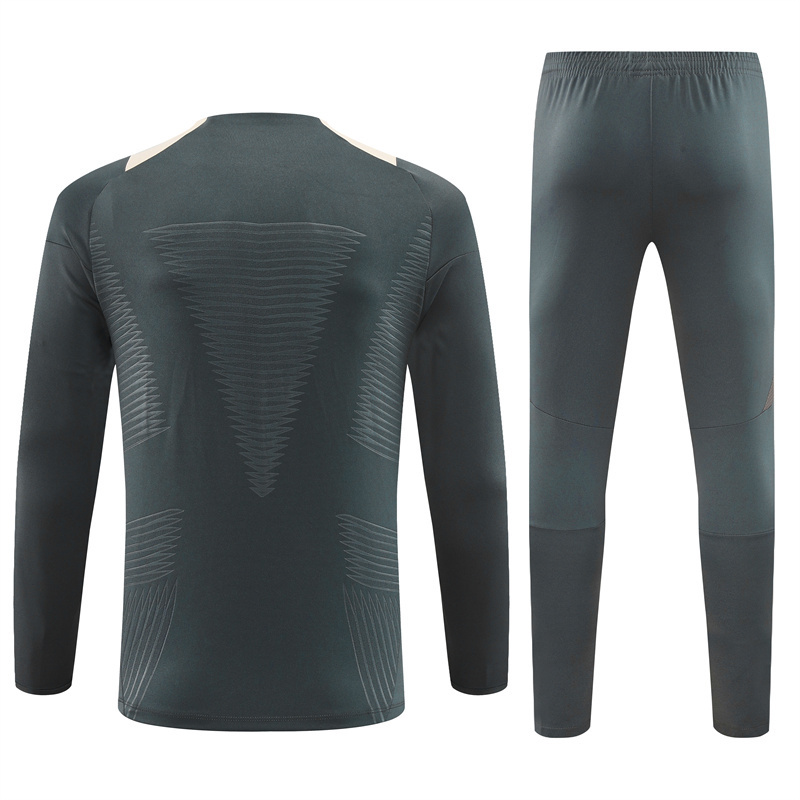 2024-25 Real Madrid Dark Grey Player Long Sleeve Training Suit