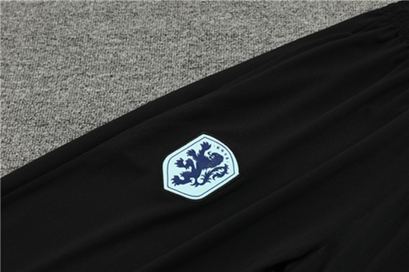 2024-25 Netherlands Black Long Sleeve Training Suit