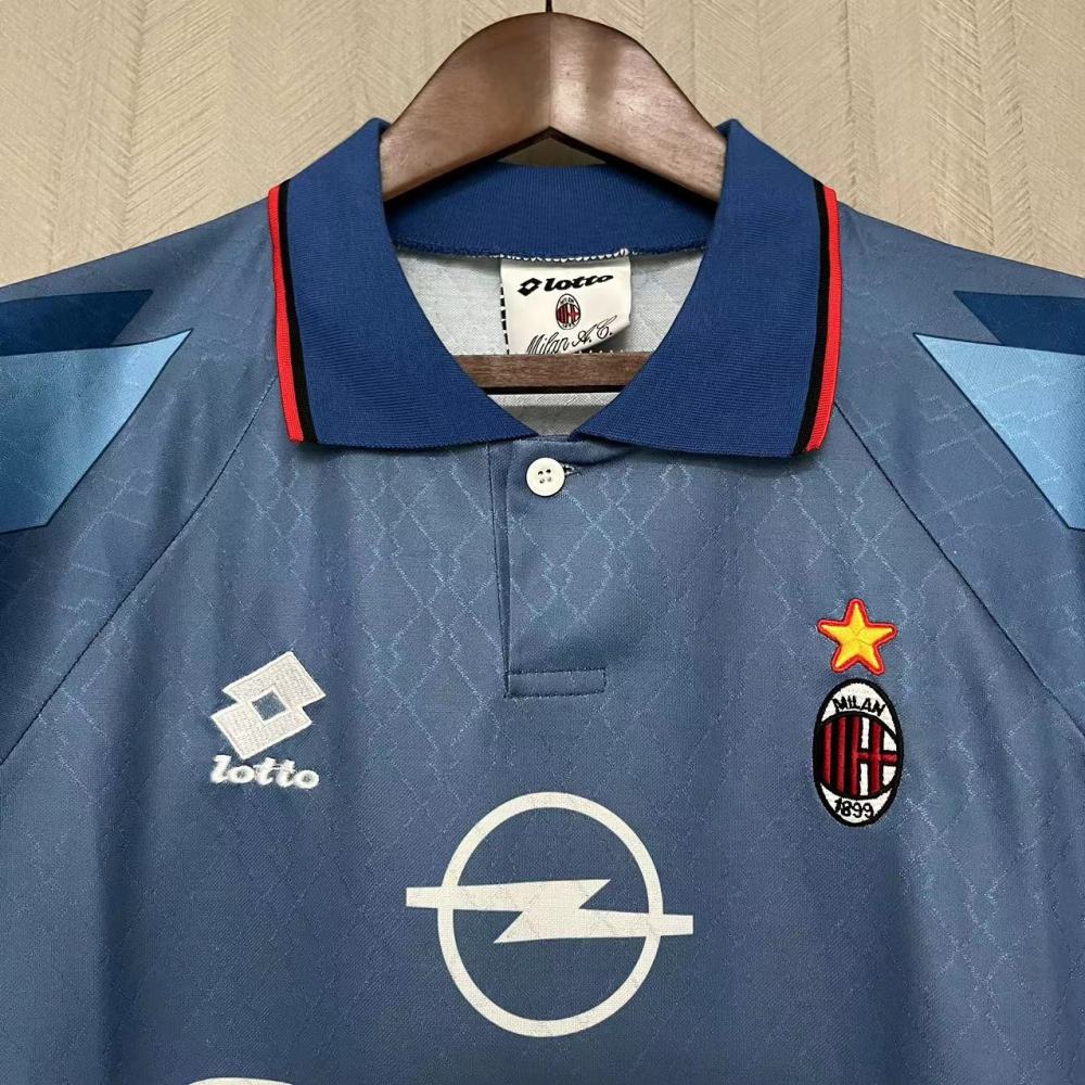 Retro 1995-96 AC Milan away BAGGIO BARESI VIEIRA  ALBERTINI Football jersey