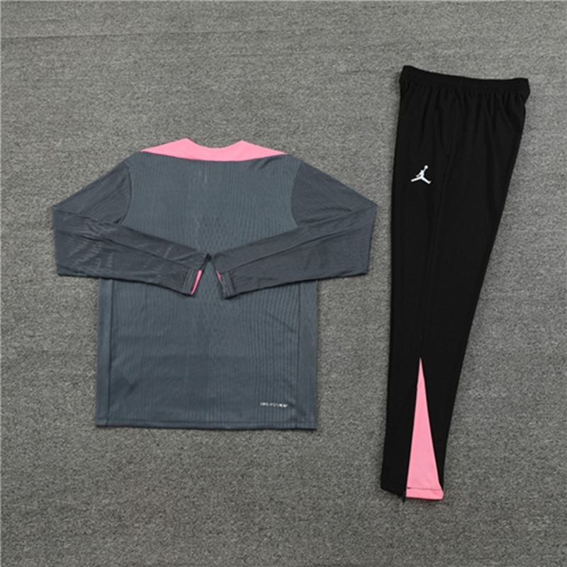 2024-25 PSG Paris Jordan Dark Grey Long Sleeve Training Suit