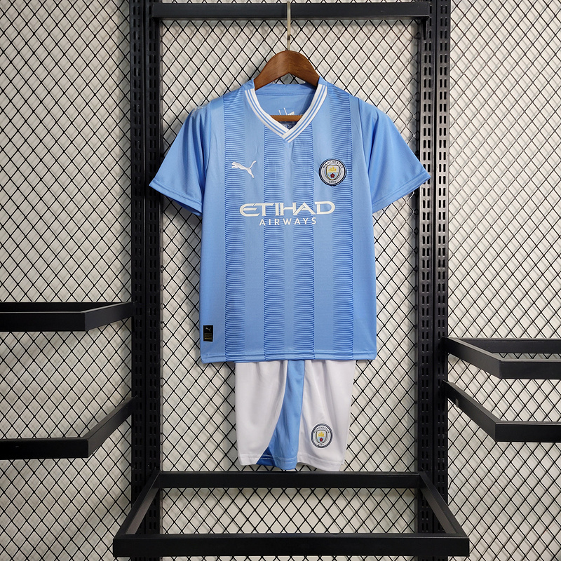 2023-24 Kids Manchester City Home Football jersey