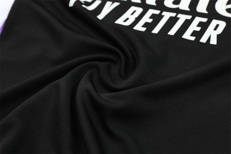 2024-25 Real Madrid Black/Purple Long Sleeve Training Suit