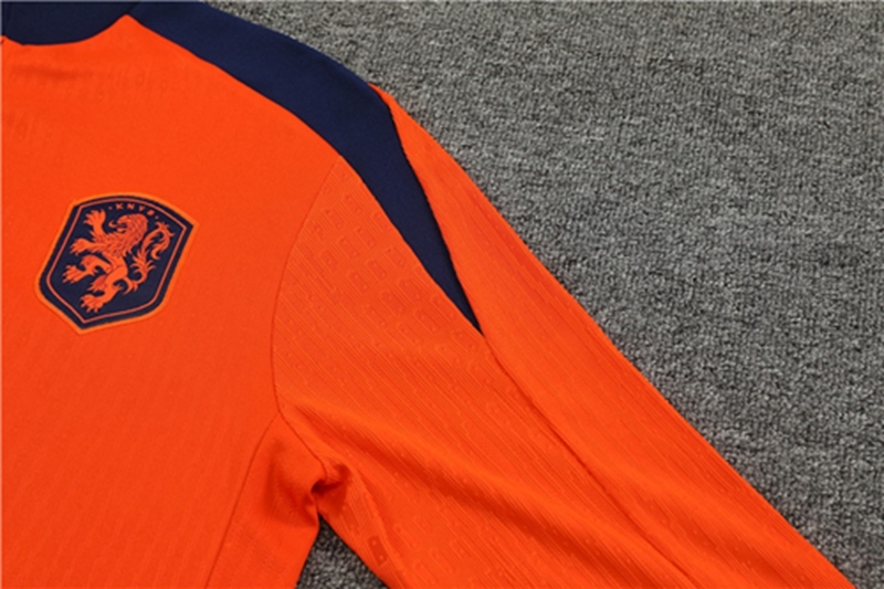 2024-25 Netherlands Kids Orange Long Sleeve Training Suit