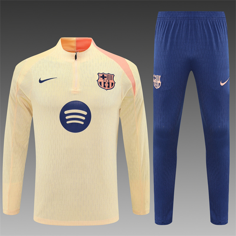 Player 2025-26 Barcelona Half-Pull Training Suit Jersey Set
