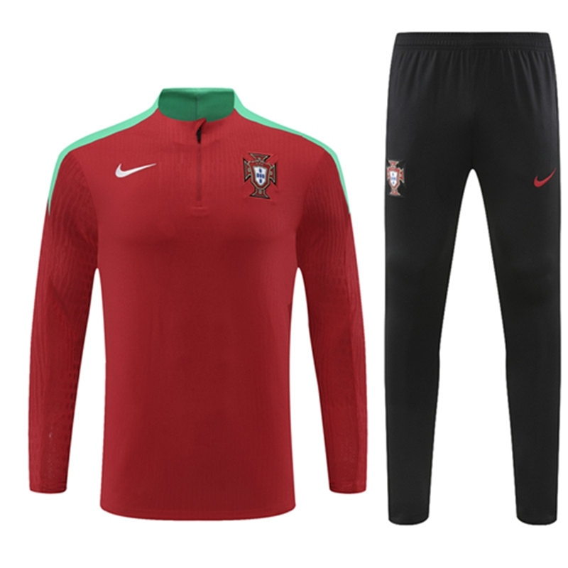 2024-25 Portugal Red【Player】 Long Sleeve Training Suit