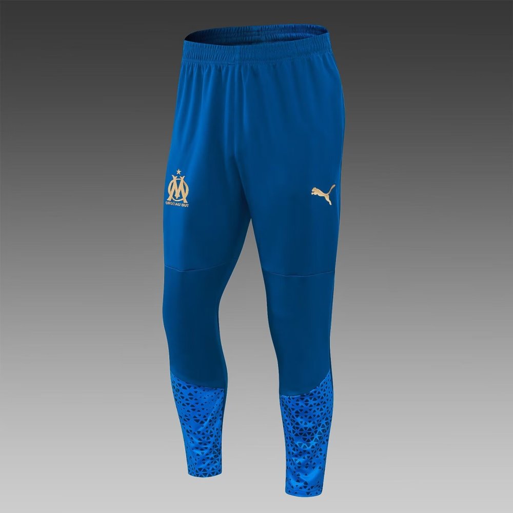 2023/2024 Olympique de Marseille Half-Pull Training Suit Blue Football Jersey Set