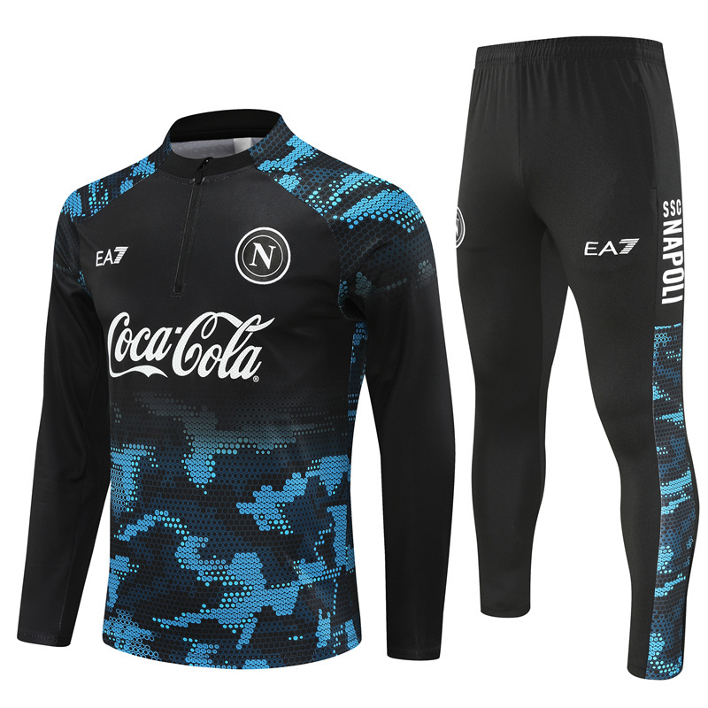 2024-25 Napoli Half-Pull Training Suit Football Shirt Set