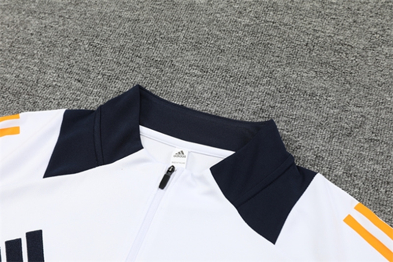 2024-25 Real Madrid White Long Sleeve Training Suit