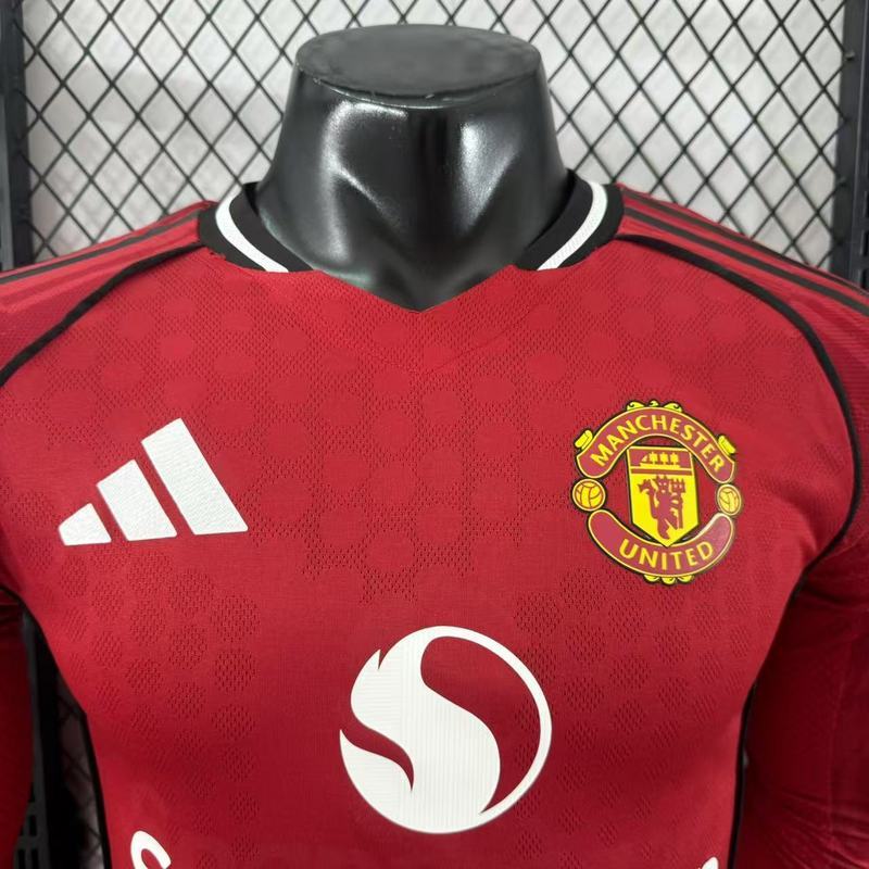 Player 2025-26 Manchester United Home Long sleeve Football jersey