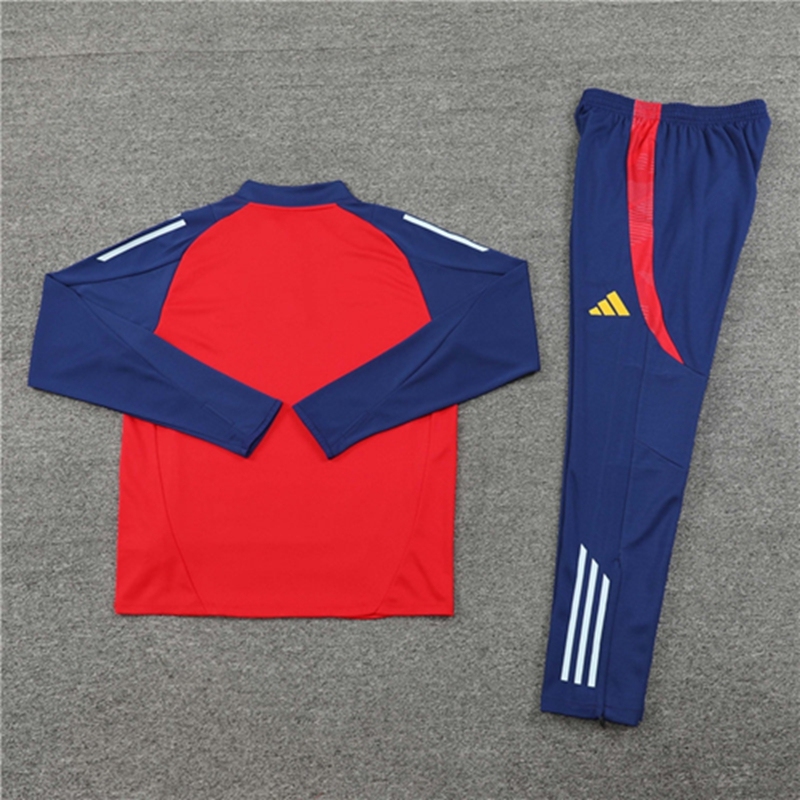 2024-25 Spain Red Long Sleeve Training Suit