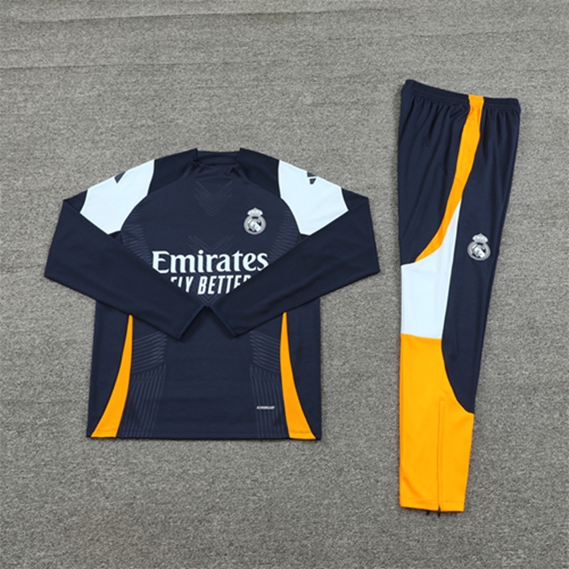 2024-25 Real Madrid Royal Blue Long Sleeve Training Suit