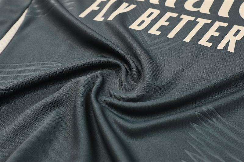 2024-25 Real Madrid Dark Grey Player Long Sleeve Training Suit