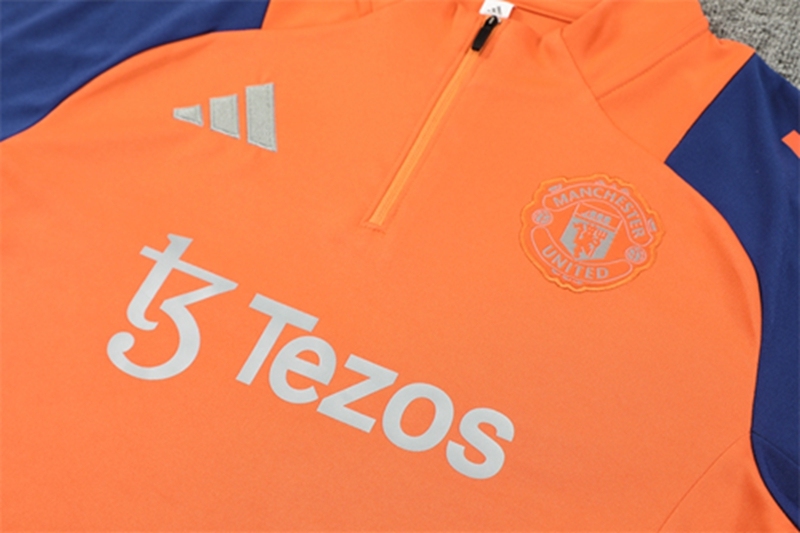2024-25 Manchester United Orange Long Sleeve Training Suit
