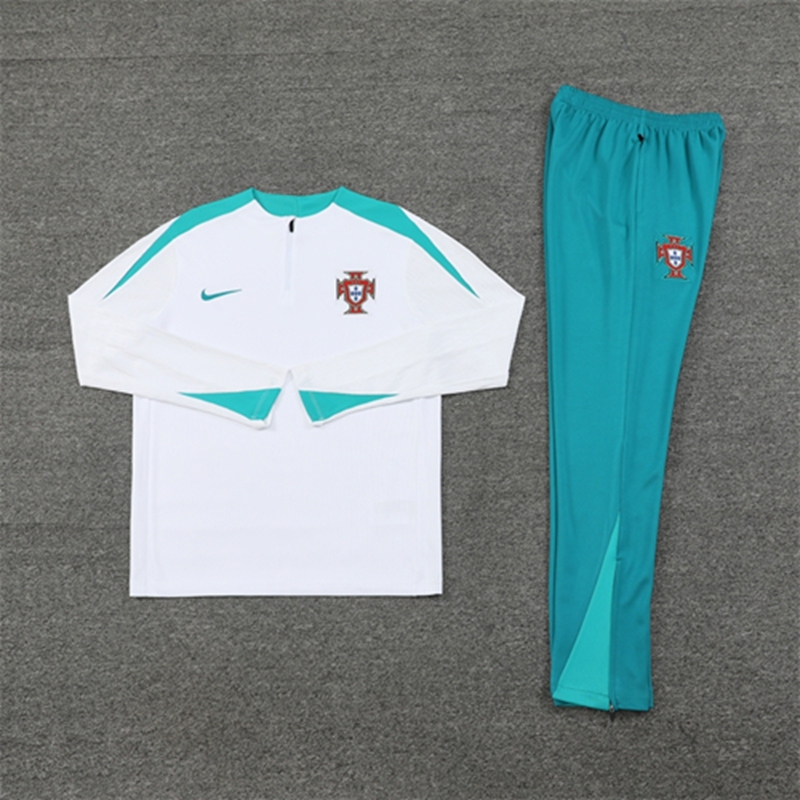 2024-25 Portugal White Long Sleeve Training Suit