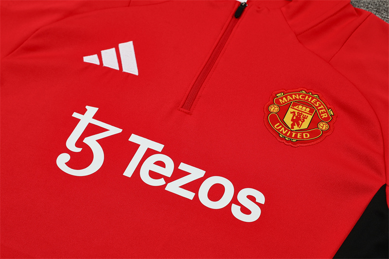 2024-25 Manchester United Red Long Sleeve Training Suit