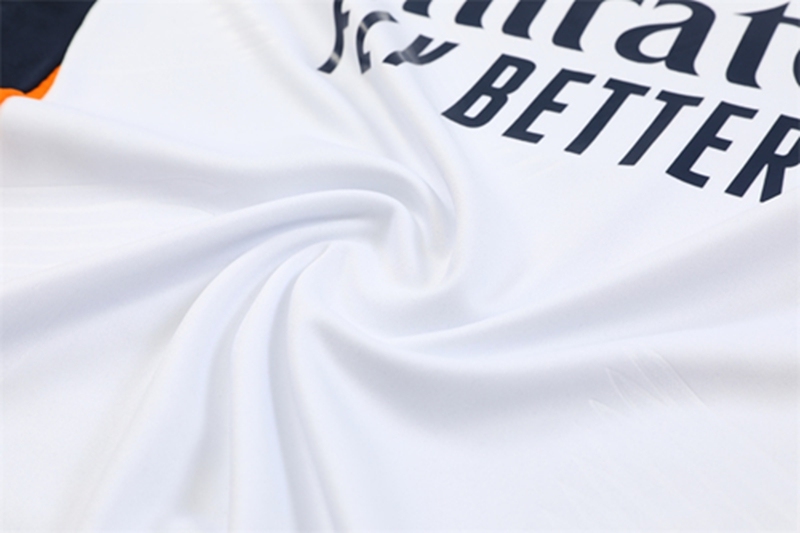 2024-25 Real Madrid White Long Sleeve Training Suit