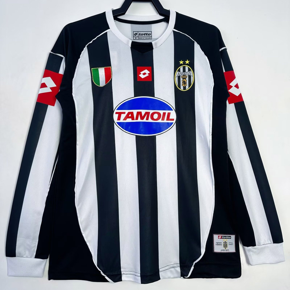 Retro Juventus 2002-03 home ZAMBROTTA DEL PIERO NEDVED Football jersey retro