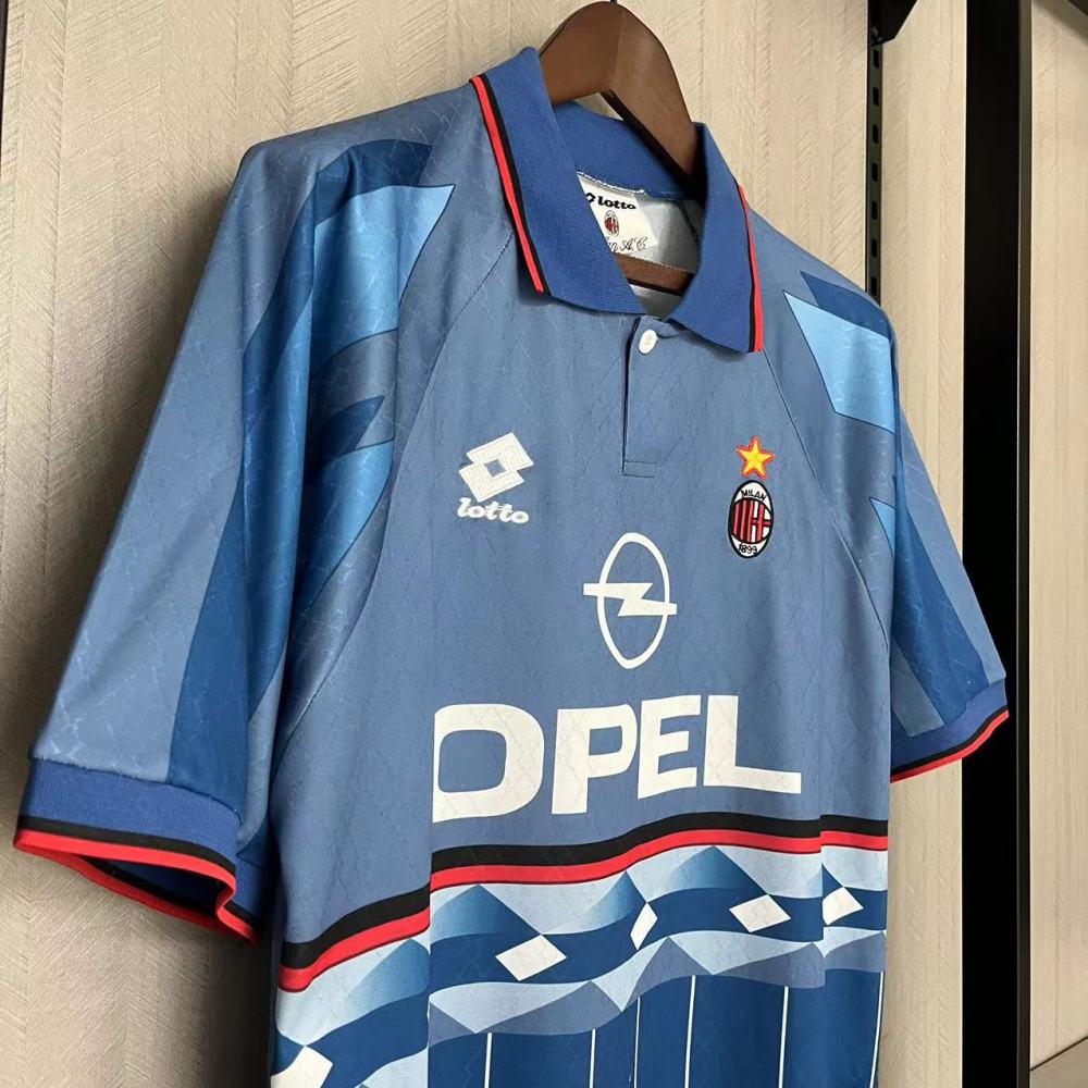 Retro 1995-96 AC Milan away BAGGIO BARESI VIEIRA  ALBERTINI Football jersey