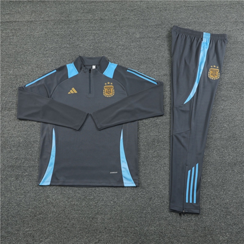 2024-25 Argentina Dark Grey Long Sleeve Training Suit