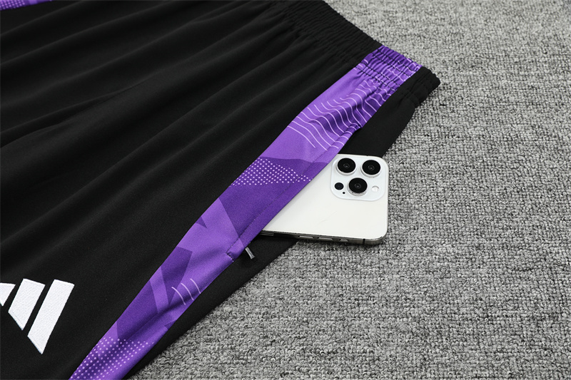 2024-25 Real Madrid Black/Purple Long Sleeve Training Suit