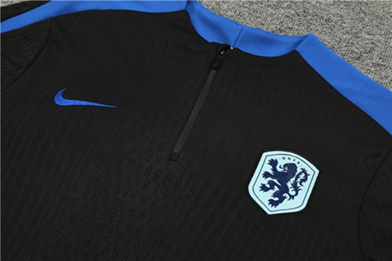 2024-25 Netherlands Kids Black Long Sleeve Training Suit