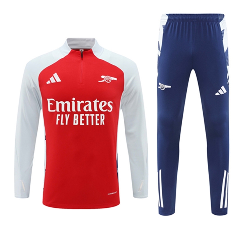 2024-25 Arsenal Red Long Sleeve Training Suit