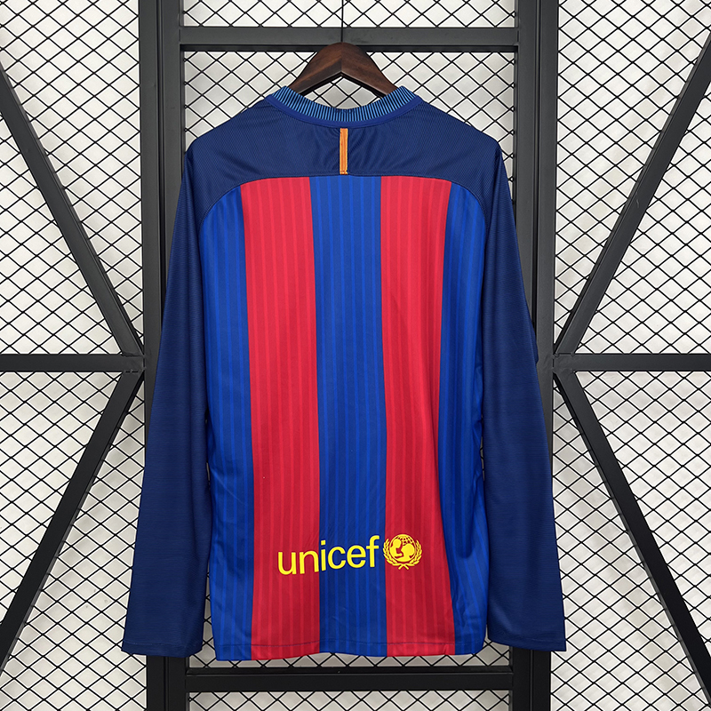 Retro 2016-2017 Barcelona Home MESSI PIQUE XAVI A.INISTA SUAREZ NEYMAR JR Football jersey retro 17