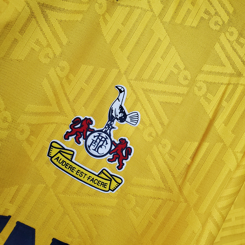 Retro Tottenham 1992-94 Away Yellow Football jersey retro