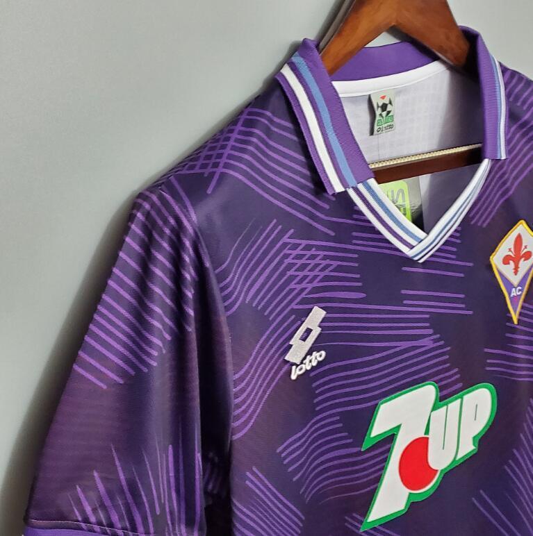 Retro 1992-93 Fiorentina Home Football jersey retro