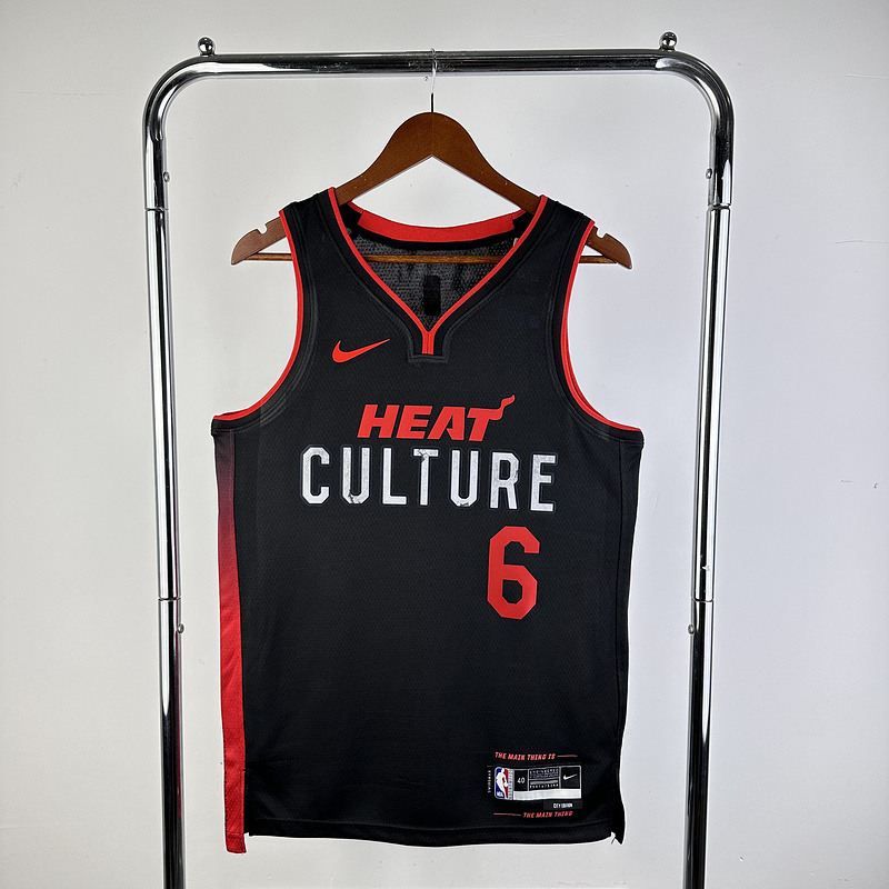 2024 NBA Miami Heat 6 JAMES Basketball Jersey