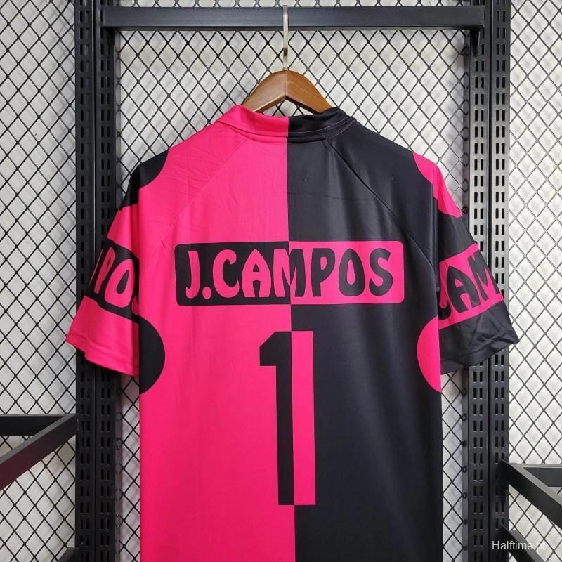 Retro 1998 Mexico CAMPOS 1 Home Black Pink football jersey Retro