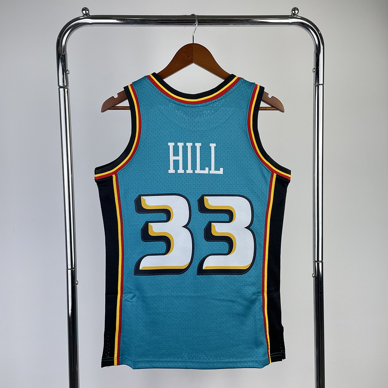 1998-99 NBA Detroit Pistons 33 HILL Basketball jersey